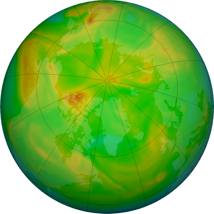 Arctic ozone map for 17 June 2019